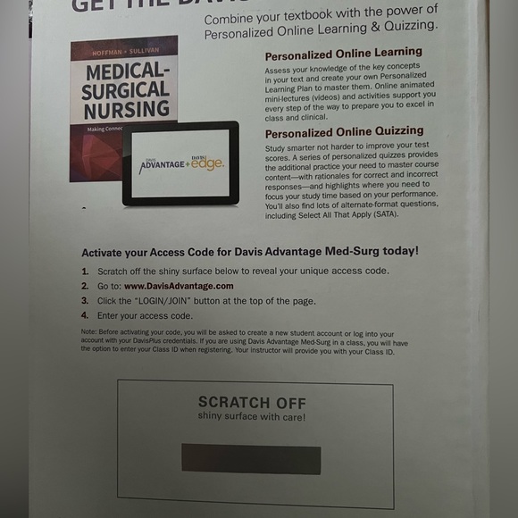 Hoffman, Sullivan Medical Surgical Nursing WITH ACCESS CODE. Class or NCLEX prep - Picture 2 of 4